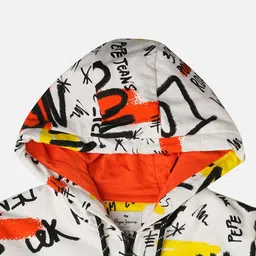 Pepe Jeans Boys Typography Printed Hooded Pure Cotton Front-Open Sweatshirt image 4