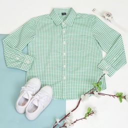 Hoop Boys Gingham Checks Opaque Checked Casual Shirt-image-34
