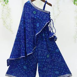 White World Girls Bandhani Printed Regular Top With Palazzos-image-102