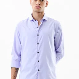 Snitch Roll-Up Sleeves Slim Fit Casual Shirt-image-83