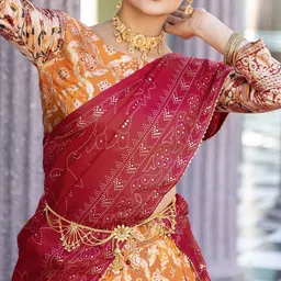A TO Z CART Printed Ready to Wear Lehenga & Unstitched Blouse With Dupatta image 5