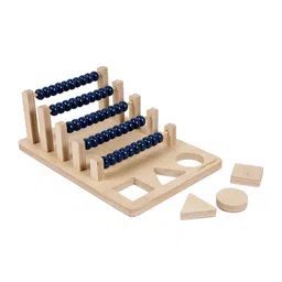 LITTLE GINNIE Kids Wooden Abacus Counting Addition Subtraction Calculation Shelf image 4