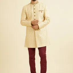 Manyavar Embroidered Sherwani Set-image-38