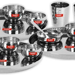 Pack of 18 Steel Stainless Steel Royal Dinner Set Dinner Set-20