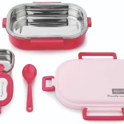 Sonnet Insulated Lunch Box , Stainless Steel Lunch Box for School & Office 2 Containers Lunch Box-11
