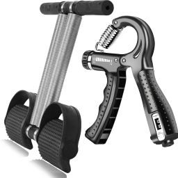 Fitness Combo Kit of Dual Spring Tummy Trimmer & Digital Counter Hand Gripper Fitness Accessory Kit Kit-16