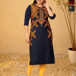 Anouk Rustic Selection Of 3 Ethnic Motifs Printed Round Neck Straight Kurtas-89