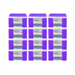 atorakushon Purple Set of 12 Clothes Storage Organiser Bags-44