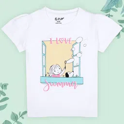 J&JP Girls 3 Printed Applique T-shirt-image-94