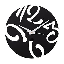 Webelkart Black & White Printed Wooden Wall Clock-image-45