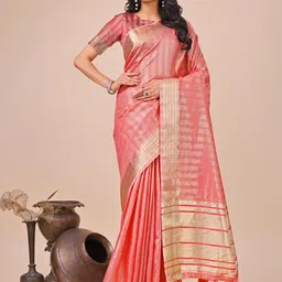 DIVASTRI Striped Zari Organza Saree-picture-48