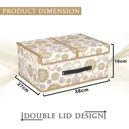Kuber Industries White 6 Pieces Printed Foldable Multi-Utility Organisers image 4
