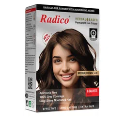 Radico Natural Long Lasting Herbal Based Hair Color- 60 g- Brown-18