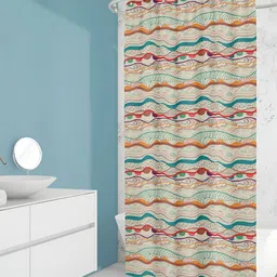ArtzFolio Yellow & Green Printed Waterproof Shower Curtain-image-78