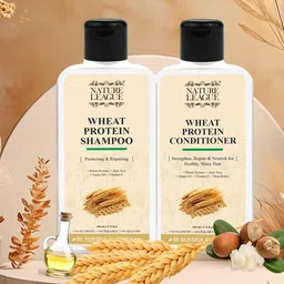 NATURE LEAGUE Set Of 2 Wheat Protein & Shea Butter Shampoo And Conditioner - 200 ml Each-31