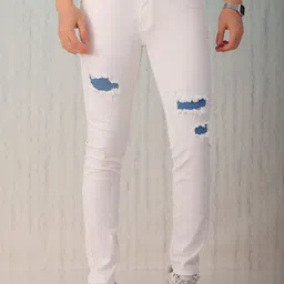 HARDSODA Men Slim Fit Mildly Distressed Stretchable Jeans-image-28