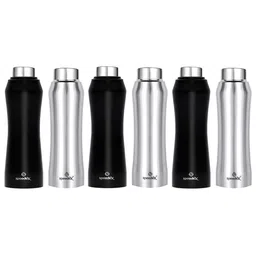 Speedex Silver & Black 6 Pieces Stainless Steel Water Bottle - 1000 ml Each-image-44