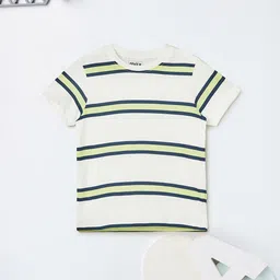 Max Boys Striped Round Neck Cotton T-shirt-picture-0