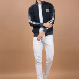 Dollar Men Lightweight Open Front Jacket with Embroidered image 4