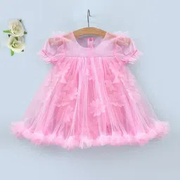 Mark & Mia Infant Girls Floral Applique Frock Style Bodysuit-image-43