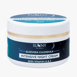 SUNNY HERBALS Aloevera Calendula Intensive Night Cream With Vitamin A & E - 100 g image 3