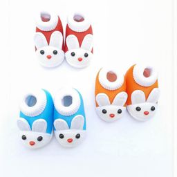 LMN CHILD CARE Pack Of 3 Kids Cotton Booties-image-86