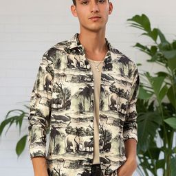 SZN Men Regular Fit Animal Print Casual Shirt-picture-6