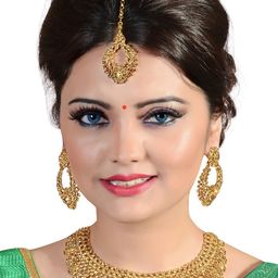 VATSALYA creation Gold-Plated Stone-Studded Jewellery Set-picture-23