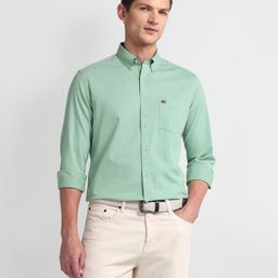 arrow sport Men Slim Fit Solid Button Down Collar Casual Shirt-picture-44