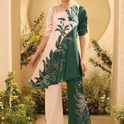 Antheaa Floral Printed V-Neck Tunic With Palazzo-picture-20
