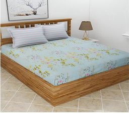 SHIRIN CREATION Unisex Blue Bedsheets-picture-17