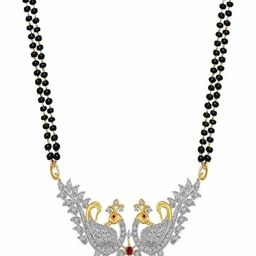 ADITYA COLLECTION White Stone Studded Mangalsutra Set-image-76
