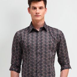 Arrow New York Men Slim Fit Spread Collar Abstract Printed Cotton Formal Shirt-image-92
