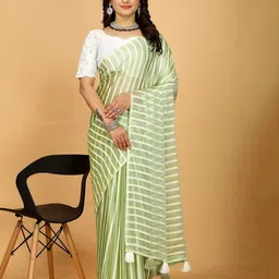 K 5 Fashion Striped Art Silk Saree-image-86