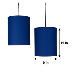 Grated Ginger Blue Set of 2 Twin Pendant Ceiling Lamp image 2