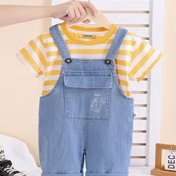 INCLUD Boys Stripe T-Shirt With Dungaree-image-24