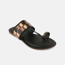 Anouk Women Embellished Party One Toe Flats-17