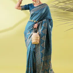 SILKWEAR Ethnic Motifs Woven Design Kanjeevaram Saree-3