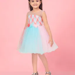 BAESD Print Net Fit & Flare Dress image 4