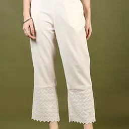 LIMEROAD Women Self Design Mid-Rise Peg Trousers-image-11