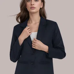 Moda Rapido Notched Lapel Collar Single-Breasted Formal Blazer-picture-30