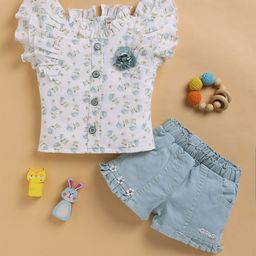 LACKii DOLL Girls Printed Top with Shorts-picture-44
