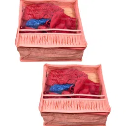 Ajabh Peach-Coloured Set of 2 Water Resistant Multi-Utility Organisers-14
