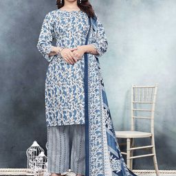 Siya Fashion Women Floral Printed Regular Kurta with Trousers & With Dupatta-30