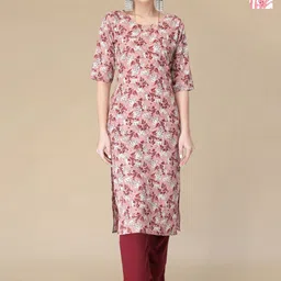 Moda Rapido Women Ethnic Motifs Printed Regular Kurta with Trousers-image-41