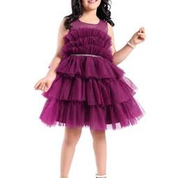 Mark and Mia Girls Embellished Layered Fit & Flare Dress-image-10