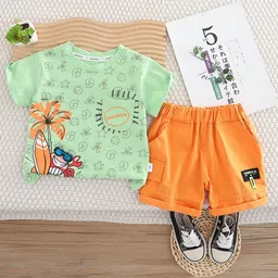 StyleCast x Revolte Boys Printed Pure Cotton T-shirt with Shorts-image-67