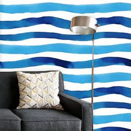 ArtzFolio Printed UV-Resistant Anti-Bacterial Watercolor Colorful Stripes Peel & Stick Wallpaper-image-53