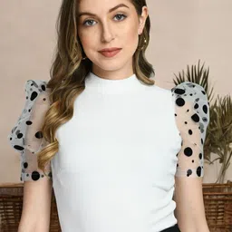 IUGA Puff Sleeve Top-picture-23