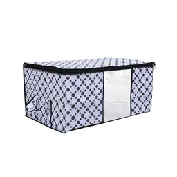 Home Fresh Set Of 4 White Printed Fabric Organisers image 4
